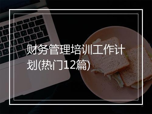 财务管理培训工作计划(热门12篇)