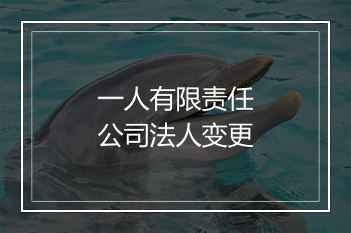 一人有限责任公司法人变更