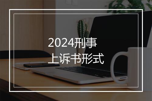 2024刑事上诉书形式