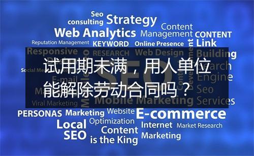试用期未满，用人单位能解除劳动合同吗？