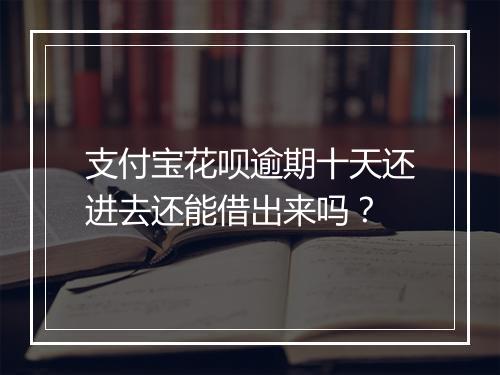 支付宝花呗逾期十天还进去还能借出来吗？