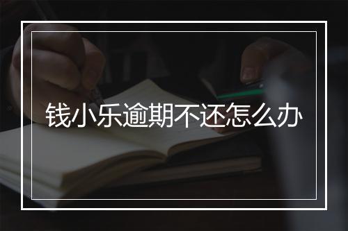 钱小乐逾期不还怎么办