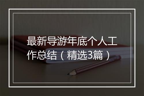 最新导游年底个人工作总结（精选3篇）