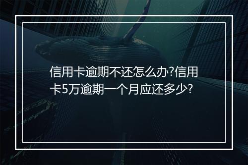 信用卡逾期不还怎么办?信用卡5万逾期一个月应还多少?