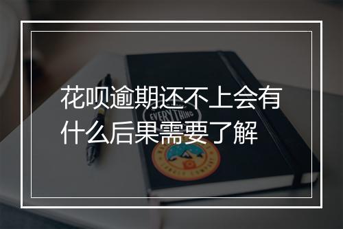 花呗逾期还不上会有什么后果需要了解