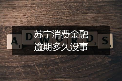 苏宁消费金融逾期多久没事