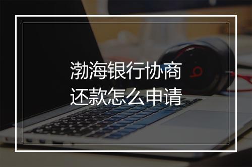 渤海银行协商还款怎么申请
