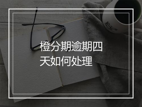 橙分期逾期四天如何处理