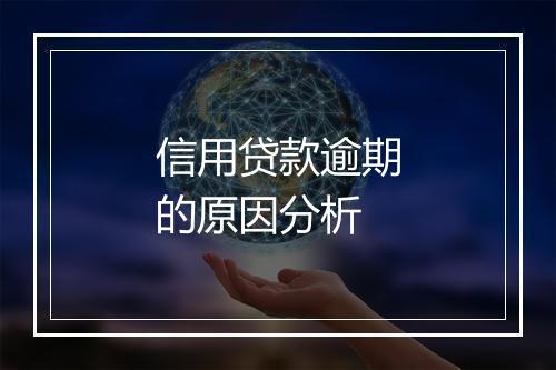 信用贷款逾期的原因分析
