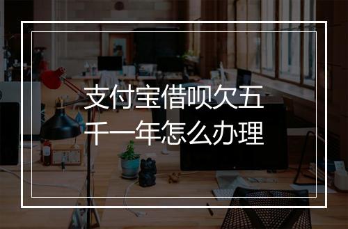 支付宝借呗欠五千一年怎么办理