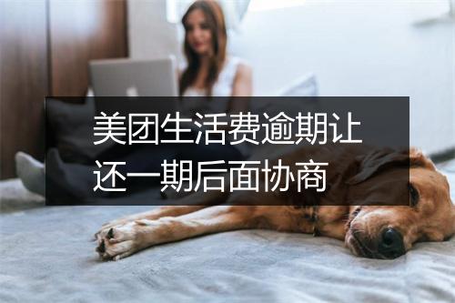 美团生活费逾期让还一期后面协商