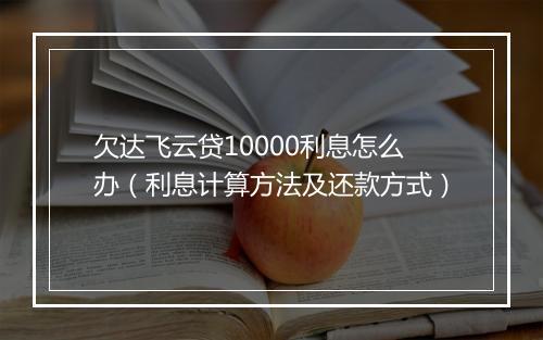 欠达飞云贷10000利息怎么办（利息计算方法及还款方式）