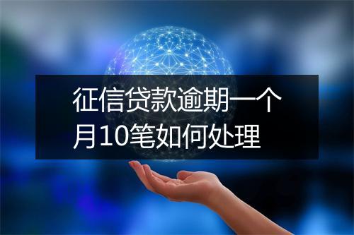 征信贷款逾期一个月10笔如何处理