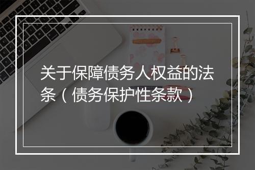关于保障债务人权益的法条（债务保护性条款）