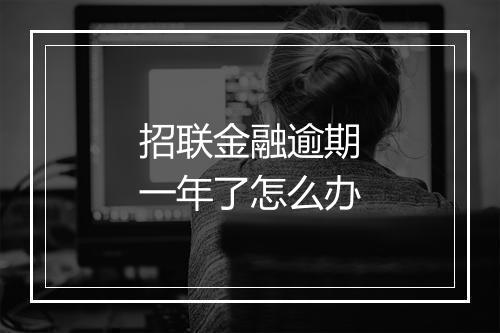 招联金融逾期一年了怎么办