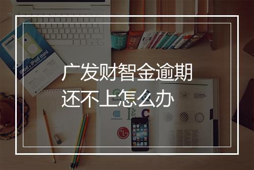 广发财智金逾期还不上怎么办