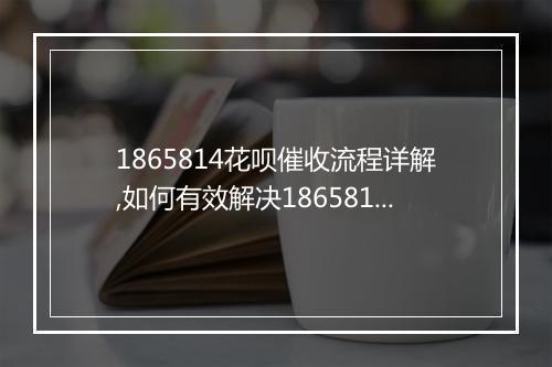 1865814花呗催收流程详解,如何有效解决1865814花呗催收问题