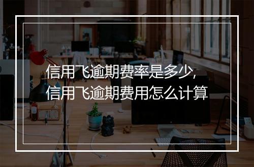 信用飞逾期费率是多少,信用飞逾期费用怎么计算