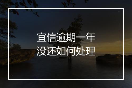 宜信逾期一年没还如何处理