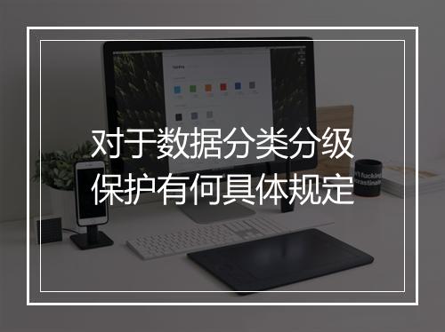 对于数据分类分级保护有何具体规定
