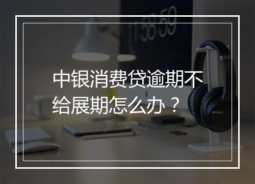 中银消费贷逾期不给展期怎么办？