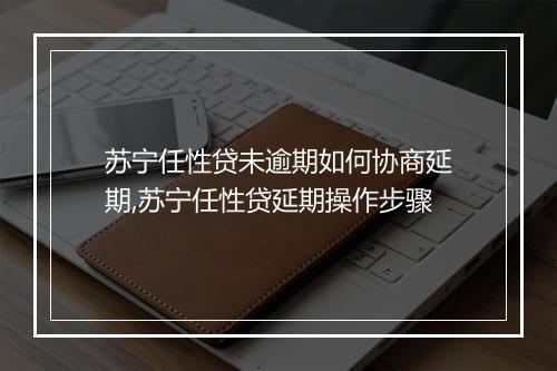 苏宁任性贷未逾期如何协商延期,苏宁任性贷延期操作步骤