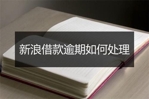 新浪借款逾期如何处理