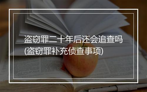盗窃罪二十年后还会追查吗(盗窃罪补充侦查事项)