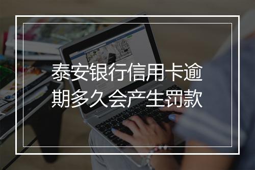 泰安银行信用卡逾期多久会产生罚款