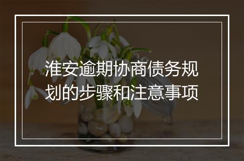 淮安逾期协商债务规划的步骤和注意事项