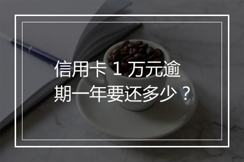 信用卡 1 万元逾期一年要还多少？