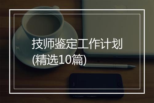 技师鉴定工作计划(精选10篇)