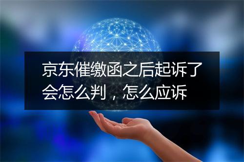 京东催缴函之后起诉了会怎么判，怎么应诉