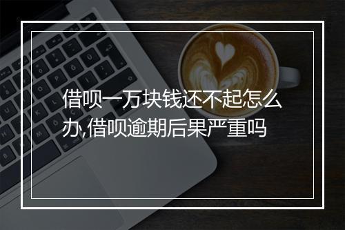 借呗一万块钱还不起怎么办,借呗逾期后果严重吗