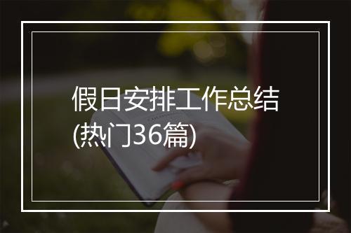 假日安排工作总结(热门36篇)