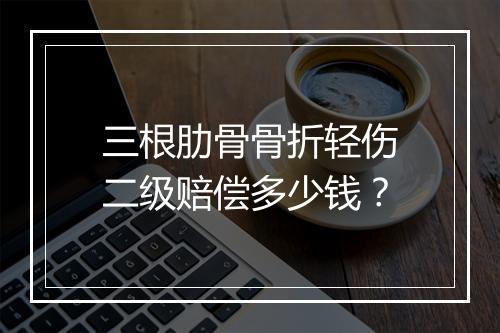 三根肋骨骨折轻伤二级赔偿多少钱？
