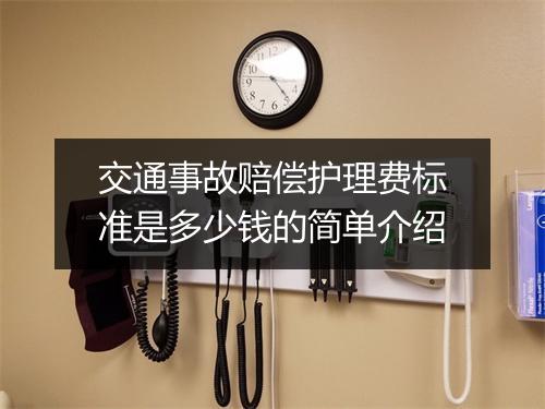 交通事故赔偿护理费标准是多少钱的简单介绍