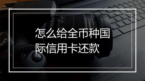 怎么给全币种国际信用卡还款
