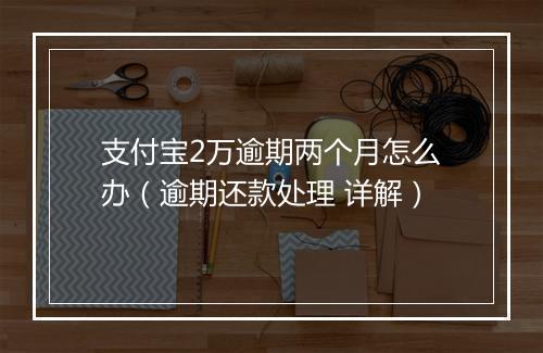 支付宝2万逾期两个月怎么办（逾期还款处理 详解）