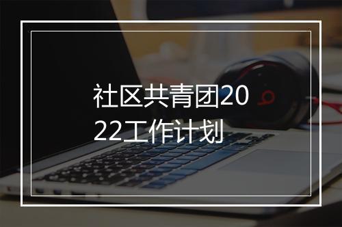 社区共青团2022工作计划
