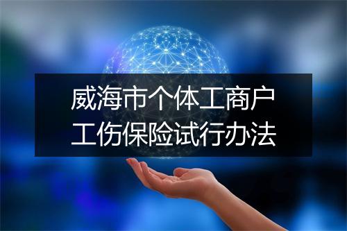 威海市个体工商户工伤保险试行办法