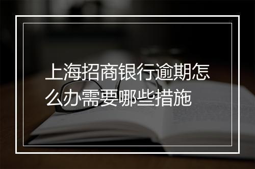 上海招商银行逾期怎么办需要哪些措施