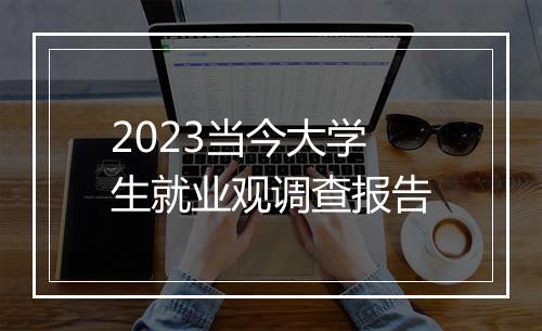 2023当今大学生就业观调查报告