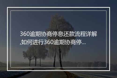 360逾期协商停息还款流程详解,如何进行360逾期协商停息还款