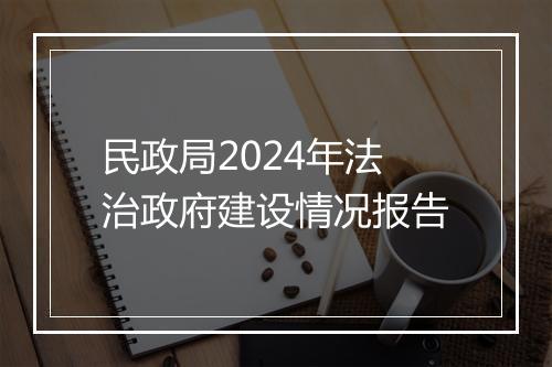 民政局2024年法治政府建设情况报告