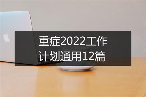 重症2022工作计划通用12篇