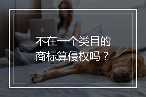 不在一个类目的商标算侵权吗？