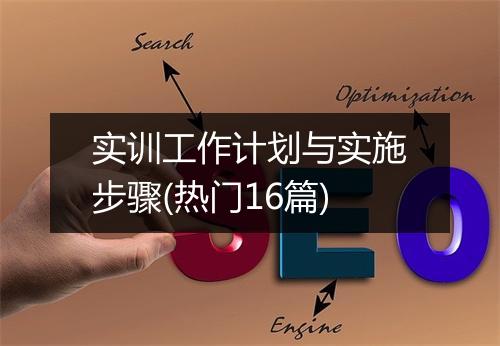 实训工作计划与实施步骤(热门16篇)