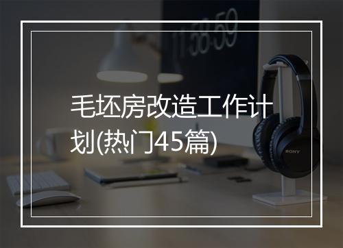 毛坯房改造工作计划(热门45篇)