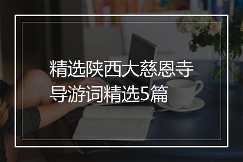 精选陕西大慈恩寺导游词精选5篇